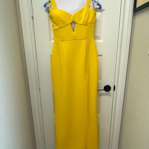 Rebecca Vallance Evening Gown. Size 6. TTS (form fitted). Yellow.